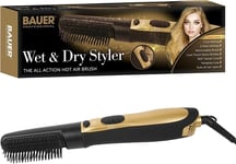 Bauer Wet & Dry Hair Styler Drying Brush / Salon Quality Finishes For Wet Or Dr