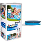 INTEX Kit piscine Easy Set autoportante 3,96 x 0,84 m & Bâche de Protection, 4,24 mètres, pour Piscine de 4,57m