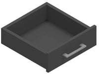 Jive+ låda med lås, antracitgrå laminat, D42