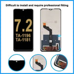 For Nokia 7.2 Lcd Display Touch Screen Glass Digitizer Replacement Ta-1196 Black