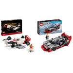 LEGO Icons McLaren MP4/4 & Ayrton Senna Vehicle Set, F1 Race Car Model kit for Adults to Build & Speed Champions Audi S1 e-tron quattro Race Car Toy Vehicle, Buildable Model Set for Kids