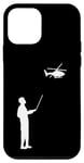 Coque pour iPhone 12 mini Modèle d'hélicoptère télécommandé, pilote de loisir pour homme et femme