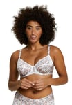 SANS COMPLEXE Femme Amelie Print 70aag76 Soutien Gorge Classique Armatures, Imprimé Tulipes Taupe, 95C EU