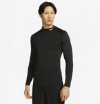 Nike Men's Dri-fit Fitness Mock-neck Long-sleeve Top Pro Juoksuvaatteet BLACK/WHITE