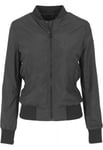 Urban Classics Svart bomberjacka till flicka (122/128,burgundy)