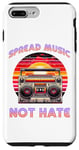 iPhone 7 Plus/8 Plus Boombox Spread Music not hate retro music for men women kids Case