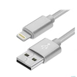 Cable de charge résistant 3 Mètres chargeur pour iPhone SE 2020 4.7" Couleur Argent - Marque Yuan Yuan