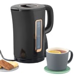 Progress Electric Jug Kettle Cordless with Flip-Top Lid, Black & Gold 1.7L 2200W