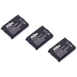 vhbw 3x Batterie compatible avec Siemens Gigaset 4000L Micro, 4010 micro, 4000s micro, 4000 micro téléphone fixe sans fil (1300mAh, 3,7V, Li-ion)