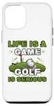 Coque pour iPhone 12/12 Pro La vie un jeu Le golf est sérieux Golfbag Leben Driver