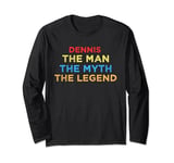 Dennis The Man The Myth The Legend Vintage Sunset Long Sleeve T-Shirt
