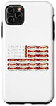 Coque pour iPhone 11 Pro Max Hot Dog Drapeau américain 4 juillet patriotique été barbecue drôle
