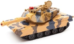 MIEMIE Mini Alloy RC Main Battle Tank with USB Charger Cable Wireless Remote Panzer Tank 1:24 Smoke ，Sound, Rotating Turret and Recoil Action When Cannon Artillery Shoots