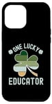 iPhone 15 Pro Max Shamrock One Lucky Educator St. Patrick's Day Pre K School Case