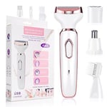 Cordless 4 in 1 Electric Lady Shaver for Women, Rechargeable Painless