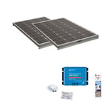 Pack 2x Panneaux solaire 120W + Kit de pose avec régulateur de charge Victron MPPT 440W 30A