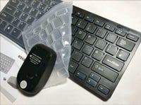 Black Wireless Small Keyboard & Mouse Box Set for Samsung UE55F8000 Smart TV