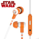 Tribe Star Wars - Stereo In-Ear Earphones with Remote Control and Microphone I Comfortable Earphones I Compatible with all Devices I 3.5 mm Jack - BB8