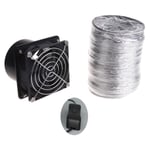 USB driven lödrökabsorbator ESD rökutsugsfläkt Rör Kanalfläkt med 1/3/6M rörbadkarsventilationsfläkt Fan 3m