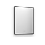Svedbergs Ista spejl med lys, touch, dæmpbar, 60x80 cm, sort