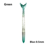 1pc Mermaid Pens Gradient Gel Quicksand Sequins Green Blue-0.5mm