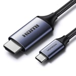 Ugreen HDMI 2.1 Kabel Med USB C 1.5m - grå - TheMobileStore HDMI