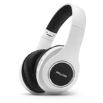 Pollini Bluetooth Headphones Over Ear, 40H Playtime Wireless Headset with Deep Bass, Soft Memory-Protein Earmuffs and Built-in Mic for iPhone/Android Cell Phone/PC/TV (white black)