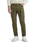 G-STAR RAW Men's Zip Pocket 3D Skinny Cargo Pants, Green (dark olive D21975-D504-C744), 33W / 32L