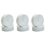 Centro 1/10 Dished Buggy Front 2WD Slim Wheel White - 3 Pairs