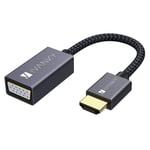 iVANKY HDMI to VGA Adapter, 1080P Nylon-Braided & 24K Gold-Plated, HDMI to VGA Converter, Compatible for Laptop, PC, Monitor, Projector, HDTV, Xbox and more
