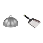 Campingaz Premium Cloche pour Gril et Plancha 32 cm, Cloche en Inox & Spatule Aimantée - Bords Relevés - Manche Soft Touch - Plancha/Barbecue - Cook'in garden