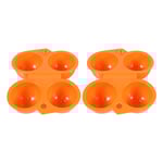 2 st äggförvaring för kök, hopfällbar, bärbar behållare för utomhusbruk, orange