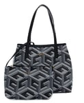 GUESS Women Vikky Tote Bag, Black Logo, 33 x 15,5 x 27