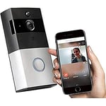Millarco Sonnette de Porte vidéo étanche IP33 pour extérieur - Vidéo Door Bell 720P HD WiFi - Caméra de Surveillance avec Batterie - Vidéo en Temps réel - App iOS et Android - 61700
