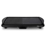 Wëasy Plancha Electrique et Grill posable sur table STO52 Compacte 2 en 1 Professionnelle, pour Intérieur, Plaque Amovible Antiadhésive effet Pierre Compatible lave-vaisselle, Viande Poisson Légumes