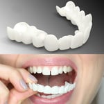 MUYEY 2PCS/set Upper Lower Teeth Veneers Whitening Snap On Smile Teeth Cosmetic Denture Instant Perfect Smile Teeth Fake Tooth Cover Oral Hygiene Tools