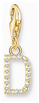Thomas Sabo 1967-414-14 Charm Pendant Letter D With White Jewellery