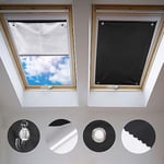 johgee Store Occultant sans Perçage pour Velux GGL F06 et 206-48 x 93 cm, Rideau Occultant Thermiques avec Ventouse, Protection Solaire, Store pour Fenêtre de Toit Chambre Jardin Voiture