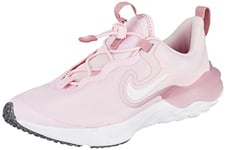 NIKE Run Flow Sneaker, Pink Foam/White-Elemental Pink, 4 UK