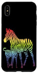 Coque pour iPhone XS Max Zèbre arc-en-ciel - Cheval coloré zoo africain