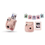 instax mini 11 Camera, Blush Pink + Accessory Kit, Blush Pink