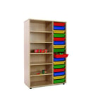 Mobeduc Shelving Storage and 1 Bay with Trays, 90 x 147 x 40 cm