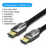 Câble DisplayPort Vention 10K 8K @ 60Hz 4K @ 165Hz 40Gbps Display Port Câble audio Prise en charge HDR HDCP 2.2 pour moniteur de jeu TV DP 2.0, DisplayPort 2.0- 1.5m