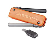 Lifesystems Dual-Action Outdoor Fire Starter - Magnesium Ferrocium Rod With Stainless Steel Striker For Camping, Survival and Bushcraft,Orange