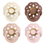 BIBS Boheme Latex Ivory/Blush/Woodchuck/Blossom 4-pack - Flera storlekar