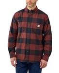 Carhartt Midweight Flannel L/S Plaid Shirt Mineral Red