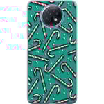 Xiaomi Redmi Note 9T Transparent Mobilskal Polkagris Mönster
