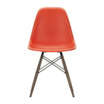 Vitra Eames Plastic Side Chair RE DSW stol 03 poppy red-dark maple