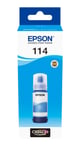 Genuine Epson 114 Cyan Ink Bottle Refill Cartridge EcoTank ET-8500 (C13T07B240)