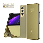 samsung Samsung Galaxy Z Fold3 5G Mirror Folio (Gold) PU Leather Case Gold